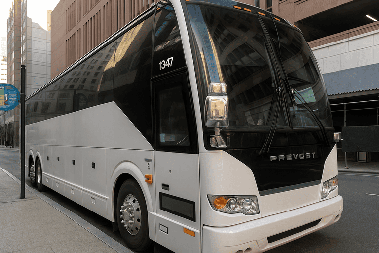 a Charter Bus Rental Mckinney coach bus