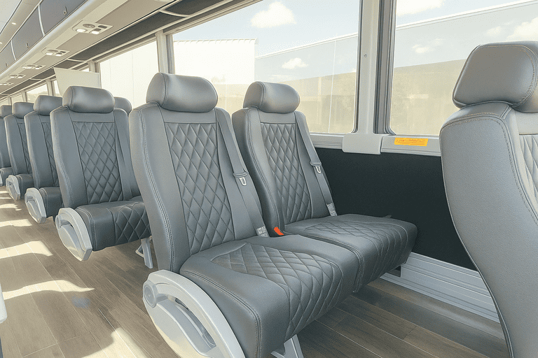 interior of Charter Bus Rental Mckinney charter bus